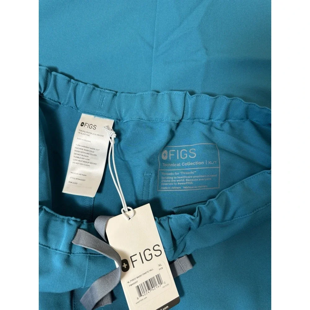 Figs Pisco Basic Scrub Pants Men size XL Tall Uniform Medical PCB Blue‎ NEW